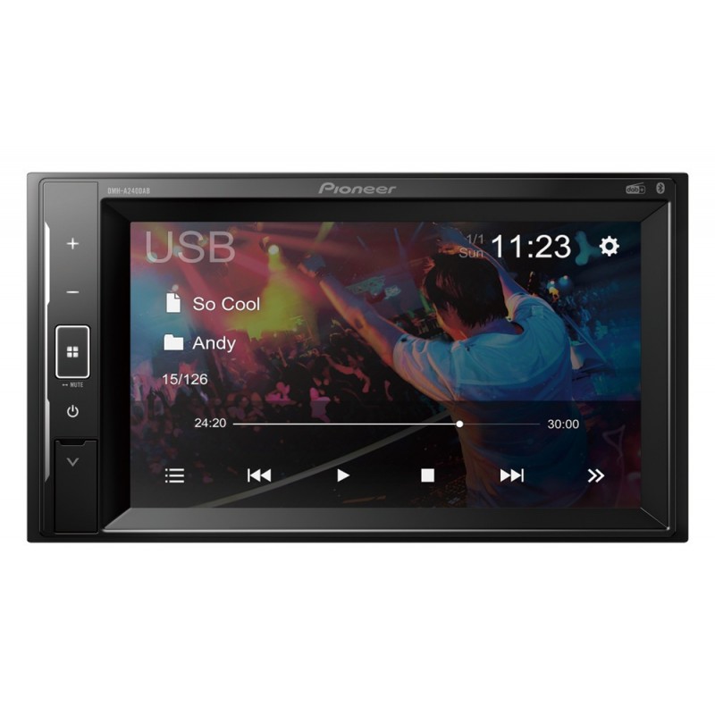 Pioneer DMH-A240DAB Black 200 W Bluetooth