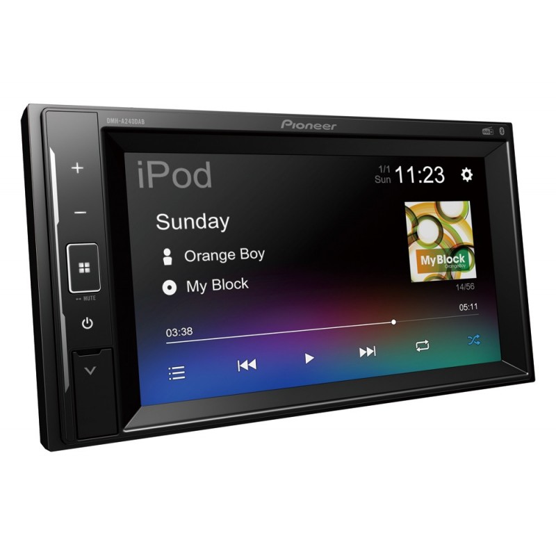 Pioneer DMH-A240DAB Black 200 W Bluetooth