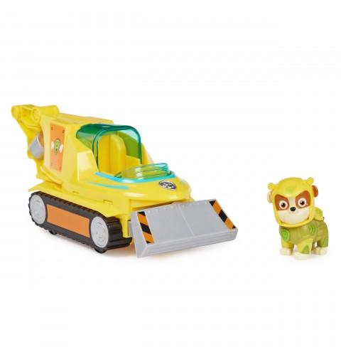 PAW Patrol , Aqua Pups - Basis Fahrzeug Spielzeugauto im Hammerhai-Design mit Rubble Welpenfigur