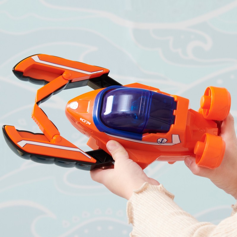 PAW Patrol Aqua Pups Zuma Transforming Lobster Vehicle with Collectible Action Figure, Kids Toys for Ages 3 and up