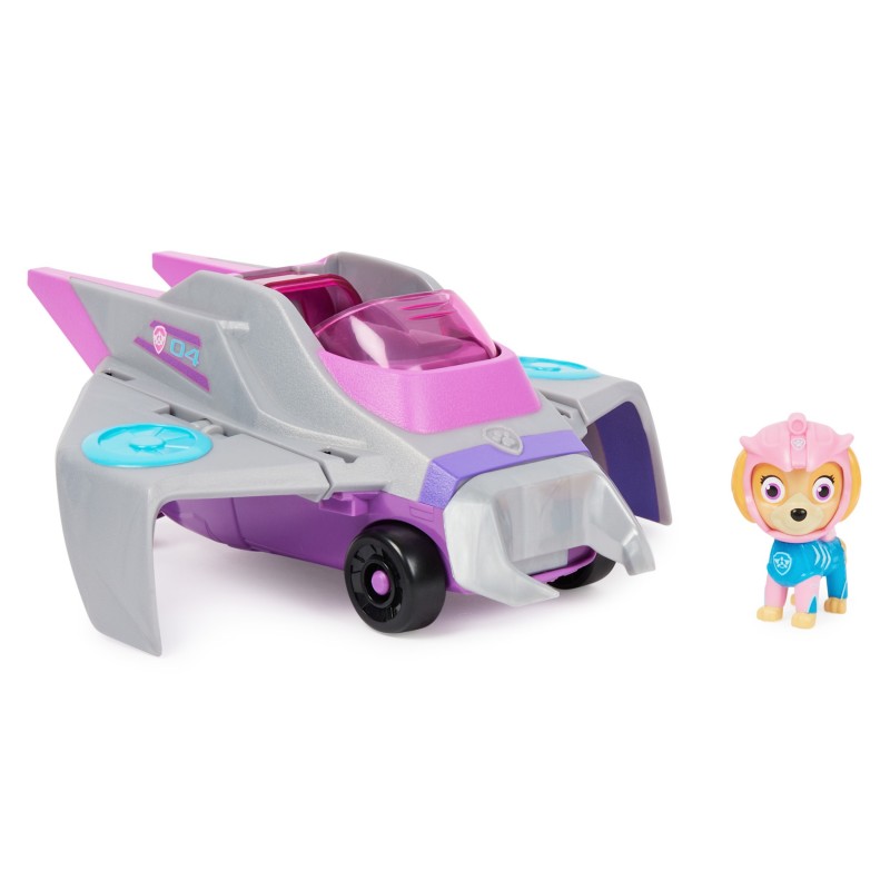 PAW Patrol PAT' PATROUILLE AQUA PUPS - Voiture + Figurine Stella - Voiture Pat Patrouille Stella - Figurine à Collectionner -