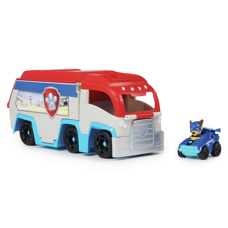 PAW Patrol PATRULLA CANINA - LA SUPERPELÍCULA - Camión de Juguete Pup Squad Patroller - con Coche de Juguete de Chase Patrulla