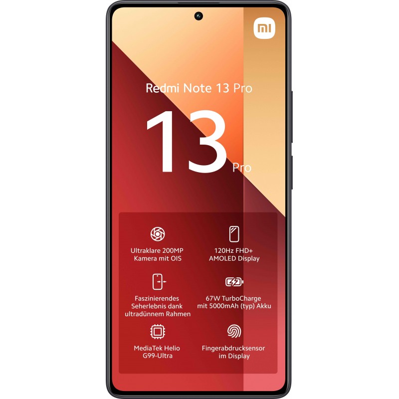 Xiaomi Redmi Note 13 Pro 16,9 cm (6.67") Doppia SIM Android 13 4G USB tipo-C 8 GB 256 GB 5000 mAh Nero