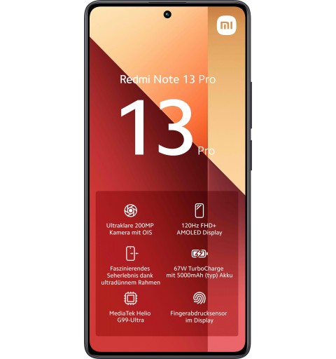 Xiaomi Redmi Note 13 Pro 16,9 cm (6.67") Doppia SIM Android 13 4G USB tipo-C 8 GB 256 GB 5000 mAh Nero