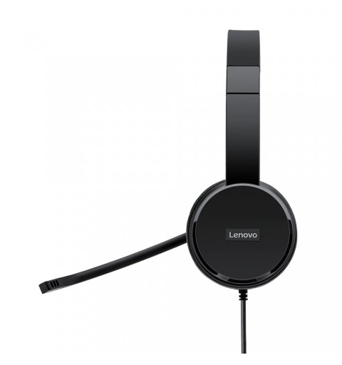 Lenovo 4XD0X88524 auricular y casco Auriculares Alámbrico Diadema Oficina Centro de llamadas Negro