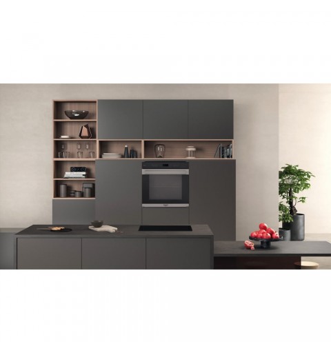 Hotpoint FI7 S8C1 SH IX HA 73 L A+ Black, Satin steel