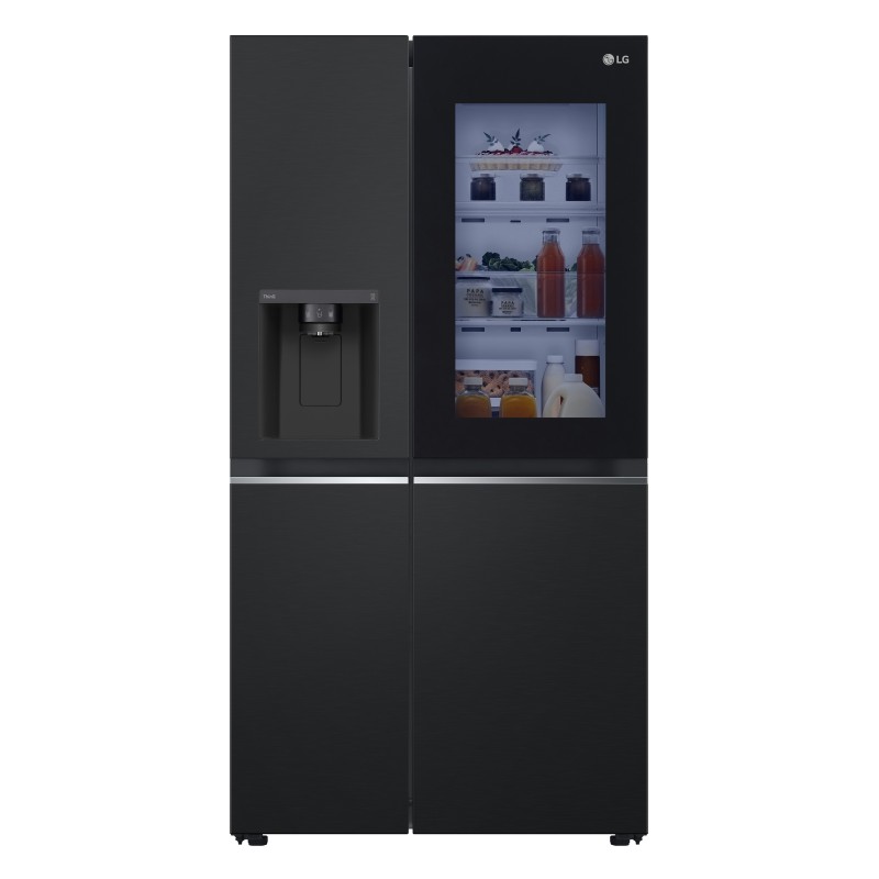 LG InstaView GSGV81EPLL side-by-side refrigerator Freestanding 635 L E Black