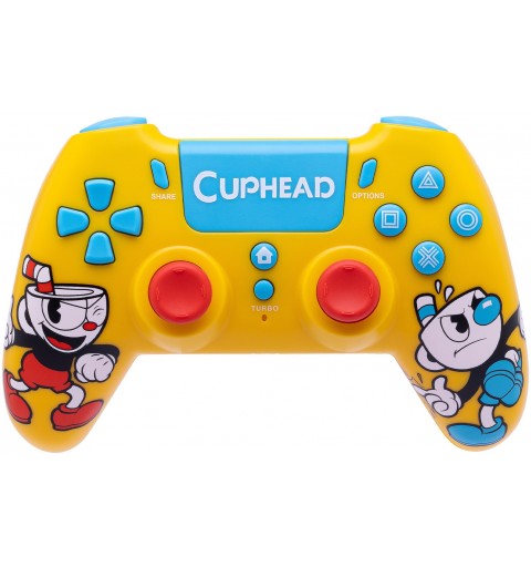 Qubick ACP40224 mando y volante Amarillo Bluetooth USB Gamepad Analógico Digital PC, PlayStation 4, PlayStation 5