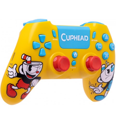 Qubick ACP40224 Gaming Controller Yellow Bluetooth USB Gamepad Analogue Digital PC, PlayStation 4, PlayStation 5