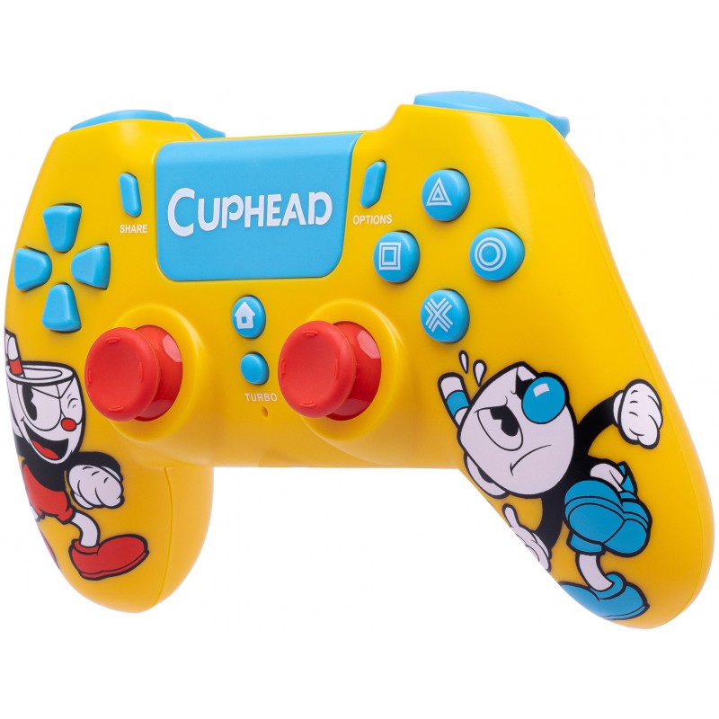 Qubick ACP40224 Gaming Controller Yellow Bluetooth USB Gamepad Analogue Digital PC, PlayStation 4, PlayStation 5