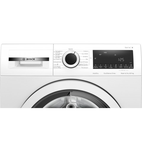 Bosch Serie 4 WNA144V0IT lavadora-secadora Independiente Carga frontal Blanco E