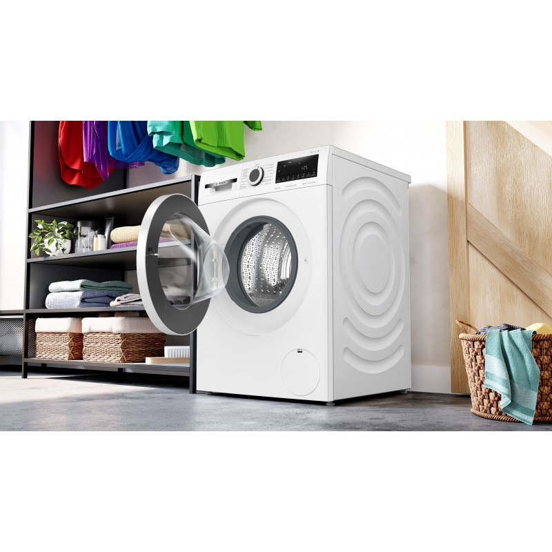 Bosch Serie 4 WNA144V0IT lavadora-secadora Independiente Carga frontal Blanco E