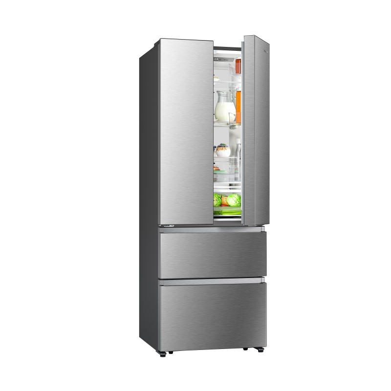 Hisense RF632N4BCE frigo américain Pose libre 485 L E Acier inoxydable