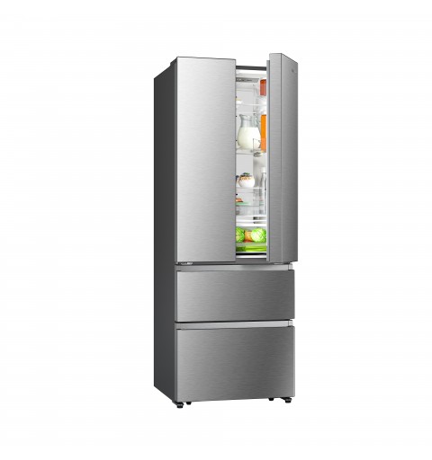 Hisense RF632N4BCE frigo américain Pose libre 485 L E Acier inoxydable