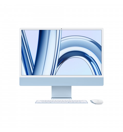 Apple iMac 24-inch with Retina 4.5K display M3 chip with 8‑core CPU and 10‑core GPU, 256GB SSD - Blue