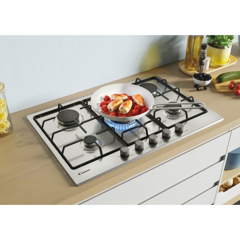 Candy Timeless CDOY7W4X Stainless steel Built-in 74 cm Gas 5 zone(s)