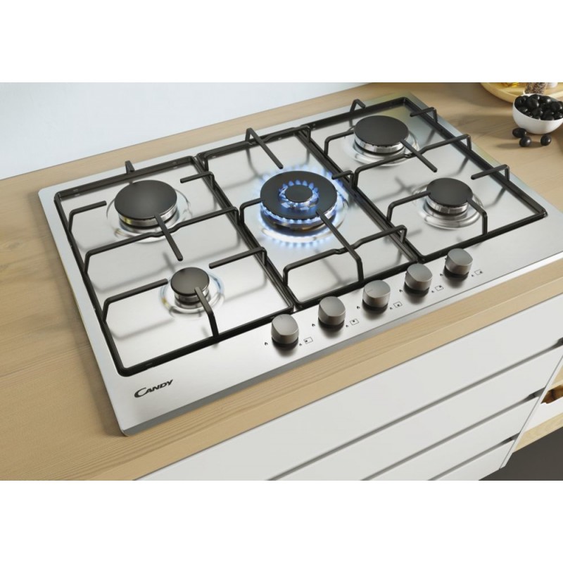 Candy Timeless CDOY7W4X Stainless steel Built-in 74 cm Gas 5 zone(s)