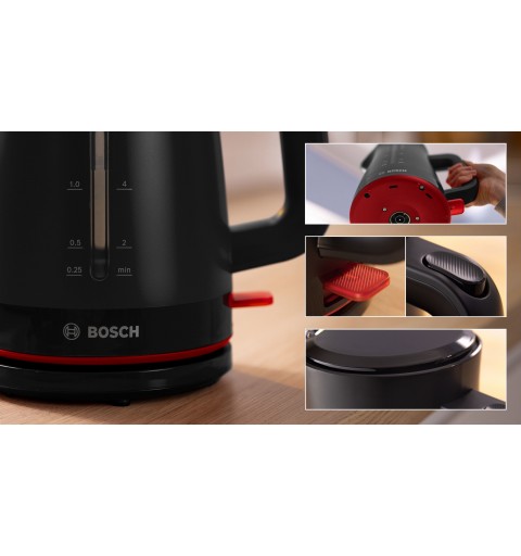 Bosch TWK3M123 electric kettle 1.7 L 2400 W Black