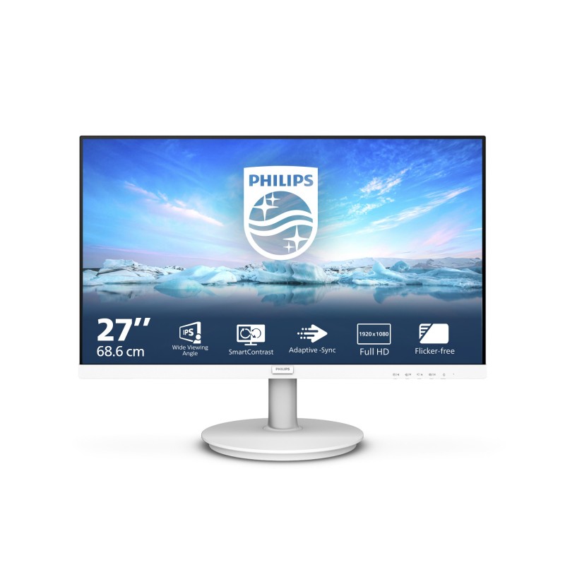 Philips V Line 271V8AW 00 computer monitor 68.6 cm (27") 1920 x 1080 pixels Full HD LCD White