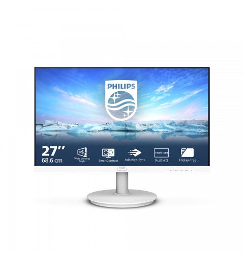 Philips V Line 271V8AW 00 computer monitor 68.6 cm (27") 1920 x 1080 pixels Full HD LCD White