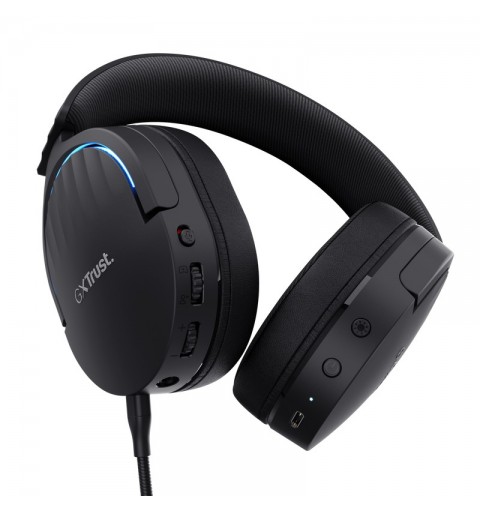 Trust GXT 491 Fayzo Auriculares Inalámbrico y alámbrico Diadema Juego USB Tipo C Bluetooth Negro