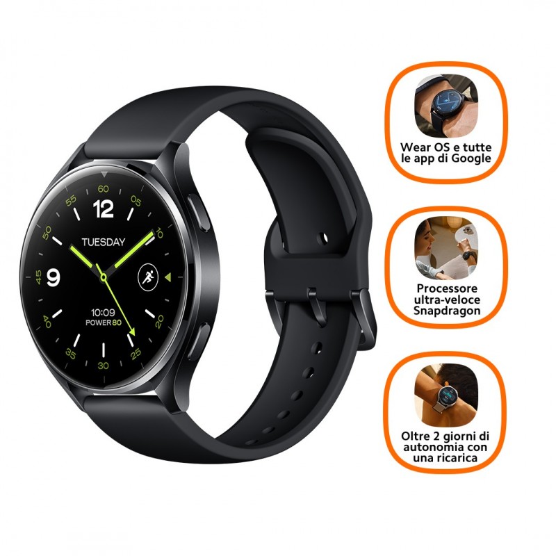 Xiaomi Watch 2 3,63 cm (1.43") AMOLED 46 mm Digital 466 x 466 Pixel Touchscreen Schwarz WLAN GPS