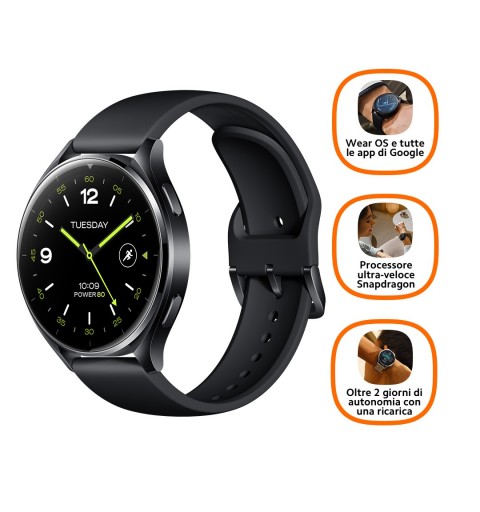 Xiaomi Watch 2 3.63 cm (1.43") AMOLED 46 mm Digital 466 x 466 pixels Touchscreen Black Wi-Fi GPS (satellite)