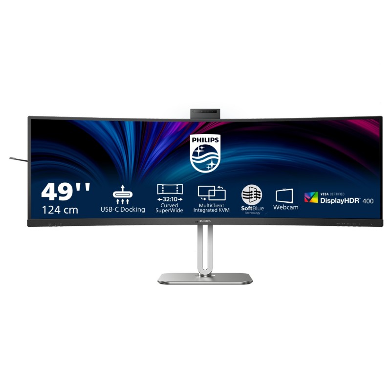 Philips 49B2U6900CH 00 pantalla para PC 124 cm (48.8") 5120 x 1440 Pixeles Dual QHD LCD Negro