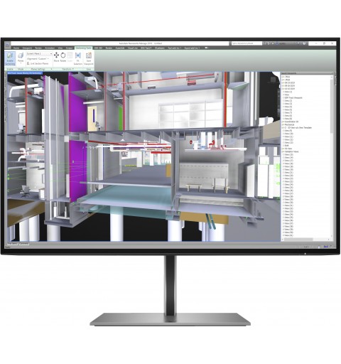 HP Z24u G3 computer monitor 61 cm (24") 1920 x 1200 pixels WUXGA LED Silver