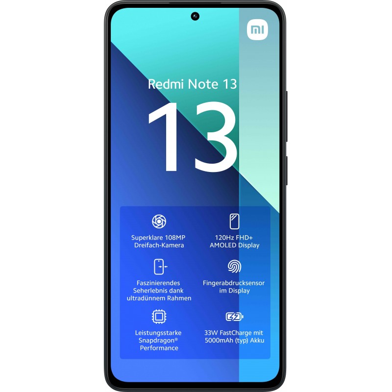 Xiaomi Redmi Note 13 16,9 cm (6.67") Hybride Dual-SIM Android 13 4G USB Typ-C 6 GB 128 GB 5000 mAh Schwarz