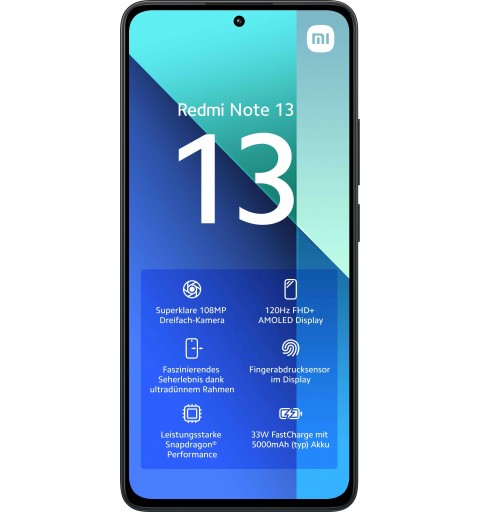 Xiaomi Redmi Note 13 16,9 cm (6.67") Double SIM hybride Android 13 4G USB Type-C 6 Go 128 Go 5000 mAh Noir