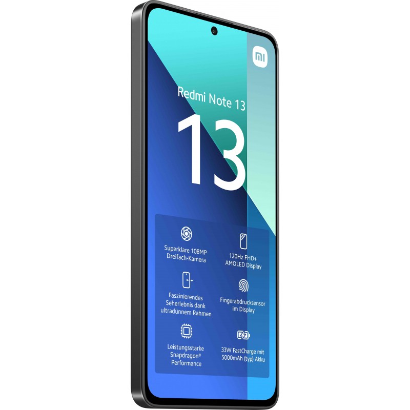 Xiaomi Redmi Note 13 16,9 cm (6.67") Ranura híbrida Dual SIM Android 13 4G USB Tipo C 6 GB 128 GB 5000 mAh Negro