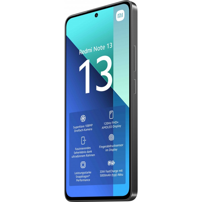 Xiaomi Redmi Note 13 16,9 cm (6.67") Ranura híbrida Dual SIM Android 13 4G USB Tipo C 6 GB 128 GB 5000 mAh Negro