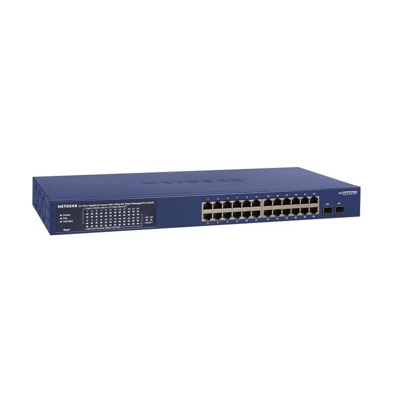 NETGEAR GS724TP-300EUS switch Gestionado L2 L3 L4 Gigabit Ethernet (10 100 1000) Energía sobre Ethernet (PoE) Azul