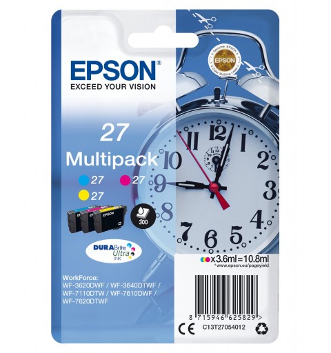 Epson Alarm clock Multipack "Réveil" 27 - Encre DURABrite Ultra C,M,J