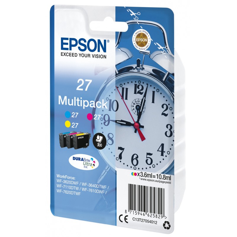 Epson Alarm clock Multipack "Réveil" 27 - Encre DURABrite Ultra C,M,J