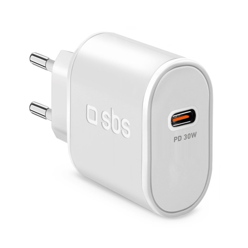 SBS TETR1CPD30 chargeur d'appareils mobiles Universel Blanc Secteur Intérieure