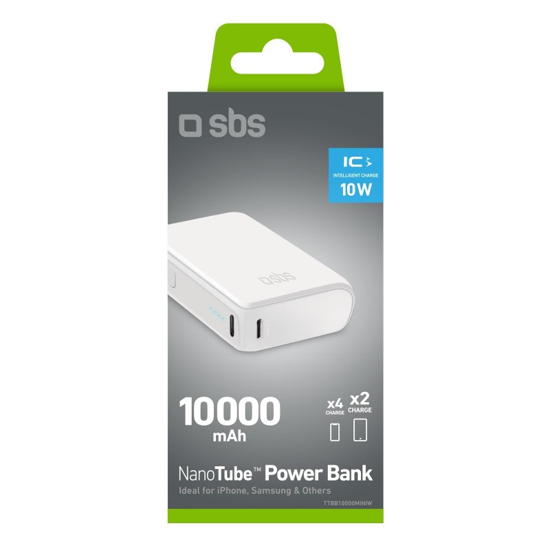 SBS NanoTube Ión de litio 10000 mAh Blanco