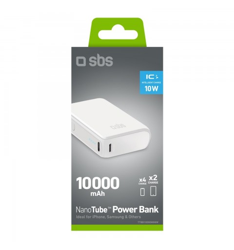 SBS NanoTube Ión de litio 10000 mAh Blanco