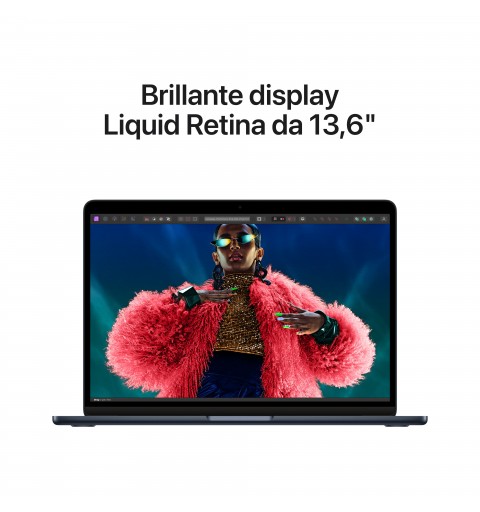 Apple MacBook Air Portátil 34,5 cm (13.6") Apple M M3 8 GB 256 GB SSD Wi-Fi 6E (802.11ax) macOS Sonoma Azul