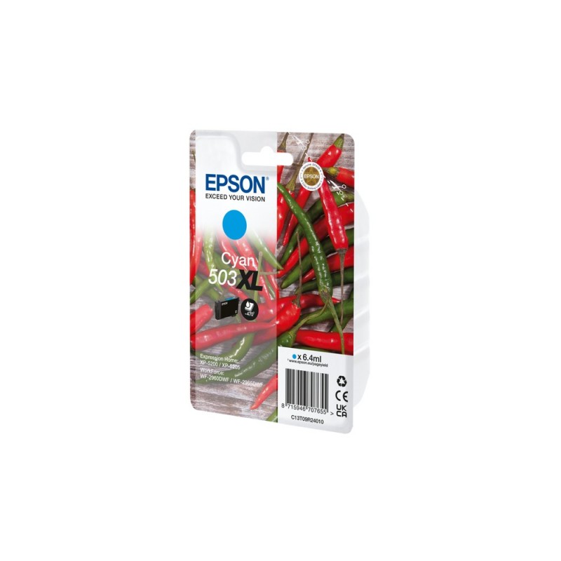 Epson 503XL cartucho de tinta 1 pieza(s) Original Alto rendimiento (XL) Cian