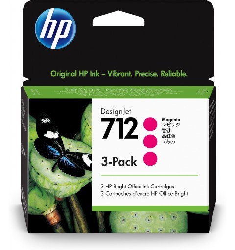 HP 712 3-pack 29-ml Magenta DesignJet Ink Cartridge