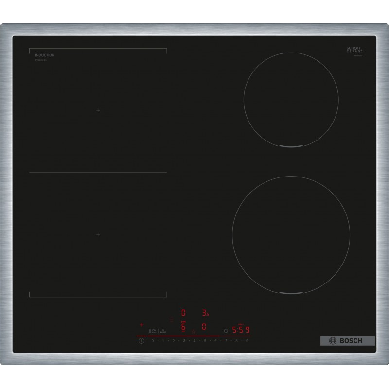 Bosch Serie 6 PVS645HB1E hobs Negro Integrado 60 cm Con placa de inducción 4 zona(s)