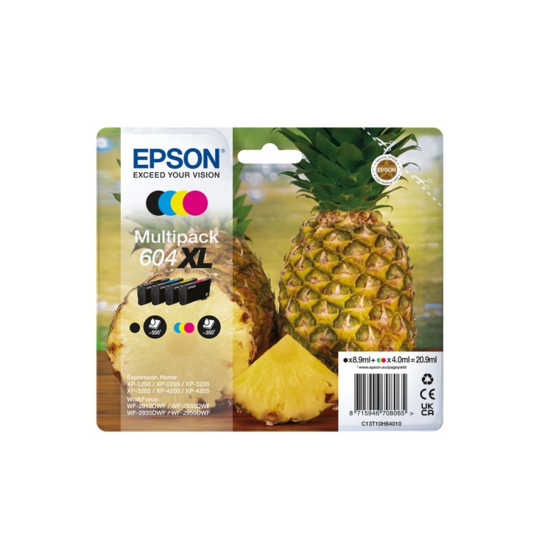 Epson 604XL Druckerpatrone 4 Stück(e) Original Hohe (XL-) Ausbeute Schwarz, Cyan, Magenta, Gelb