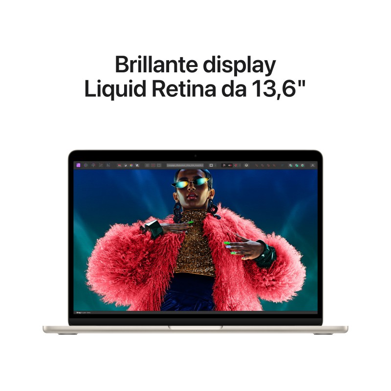 Apple MacBook Air Portátil 34,5 cm (13.6") Apple M M3 8 GB 256 GB SSD Wi-Fi 6E (802.11ax) macOS Sonoma Blanco