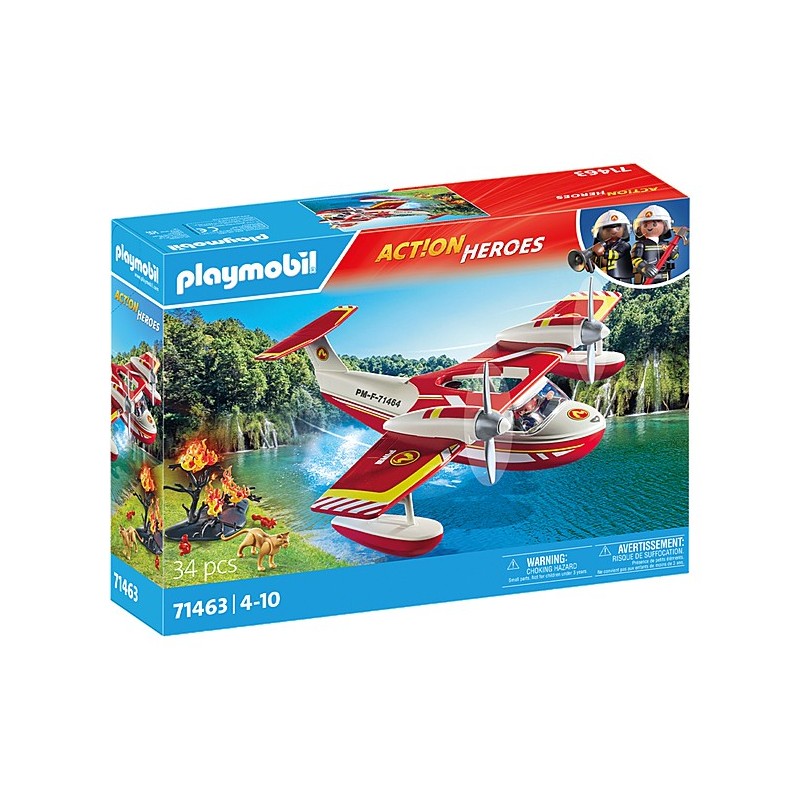 Playmobil Feuerwehrflugzeug mit Löschfunktion