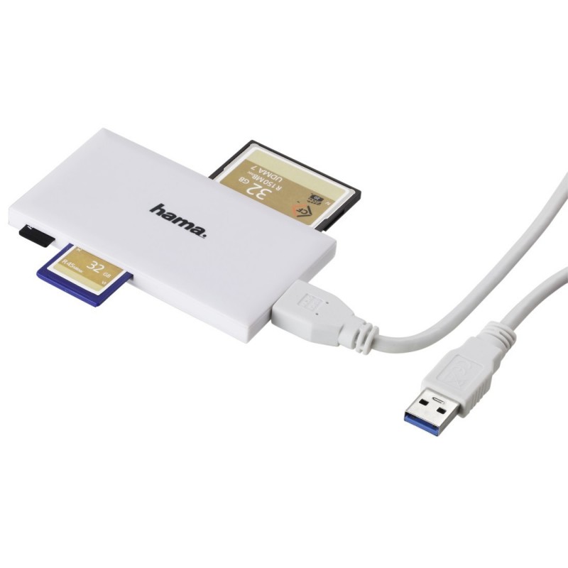 Hama 00181017 card reader USB 3.2 Gen 1 (3.1 Gen 1) White