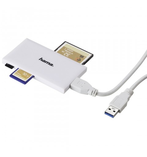 Hama 00181017 lettore di schede USB 3.2 Gen 1 (3.1 Gen 1) Bianco