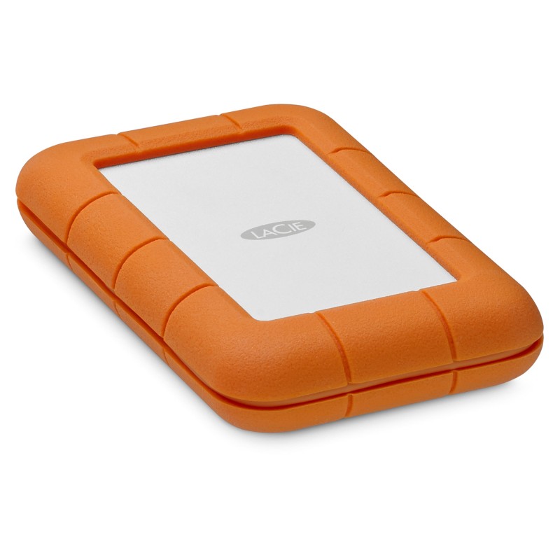 LaCie Rugged USB-C external hard drive 5 TB Grey, Yellow