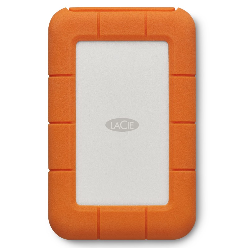 LaCie Rugged USB-C external hard drive 5 TB Grey, Yellow